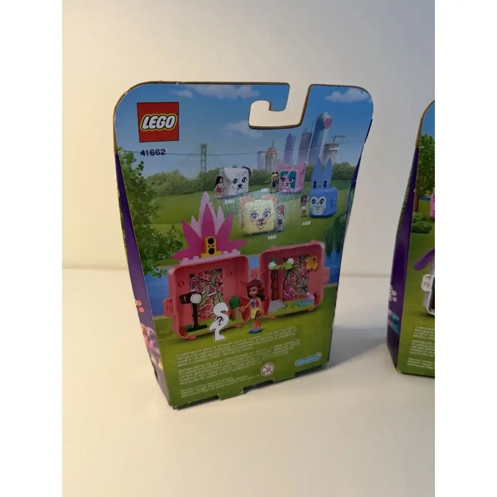 New Lot 2 Lego Friends Olivia Flamingo Emma Dalmatian Cube 41662 41663